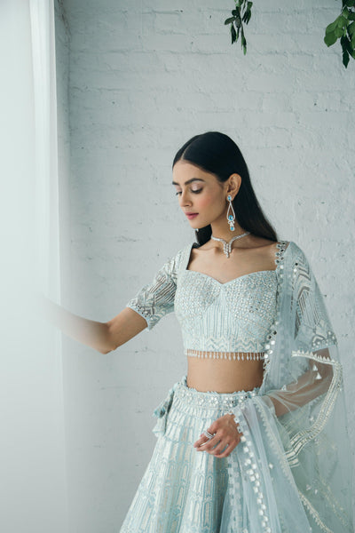 Glacial Lehenga